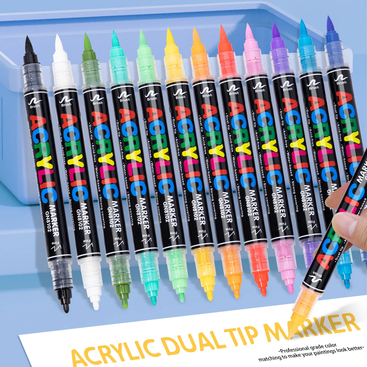 Guangna 36-168 Colors Dual Tip Direct Acrylic Marker