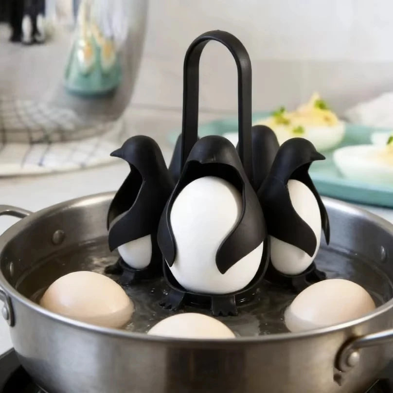 Penguin Shape Egg Boiler Rack Boiled Egg Holder