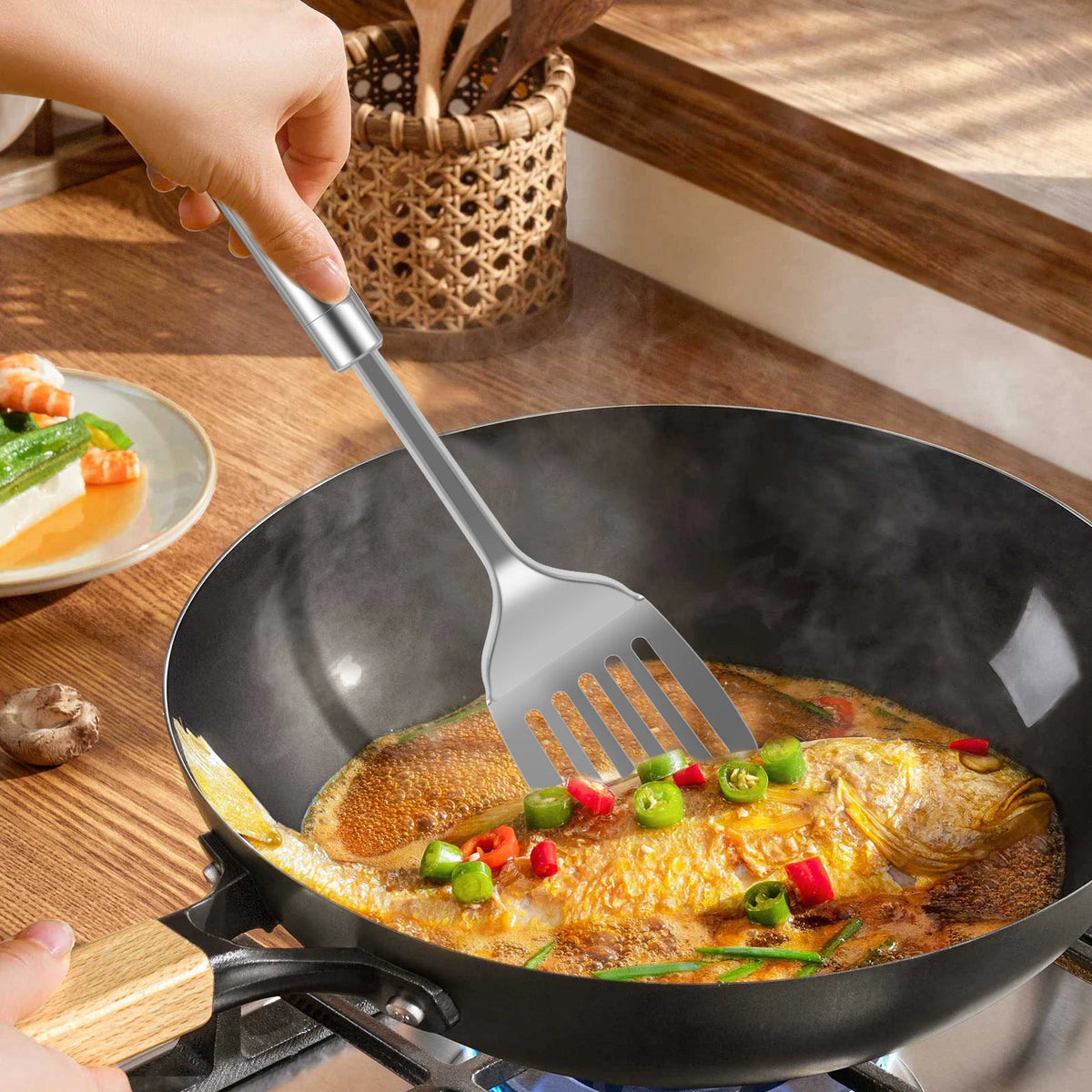 5/10pcs Cookware Cooking Utensils Stainless Steel Shovel Soup