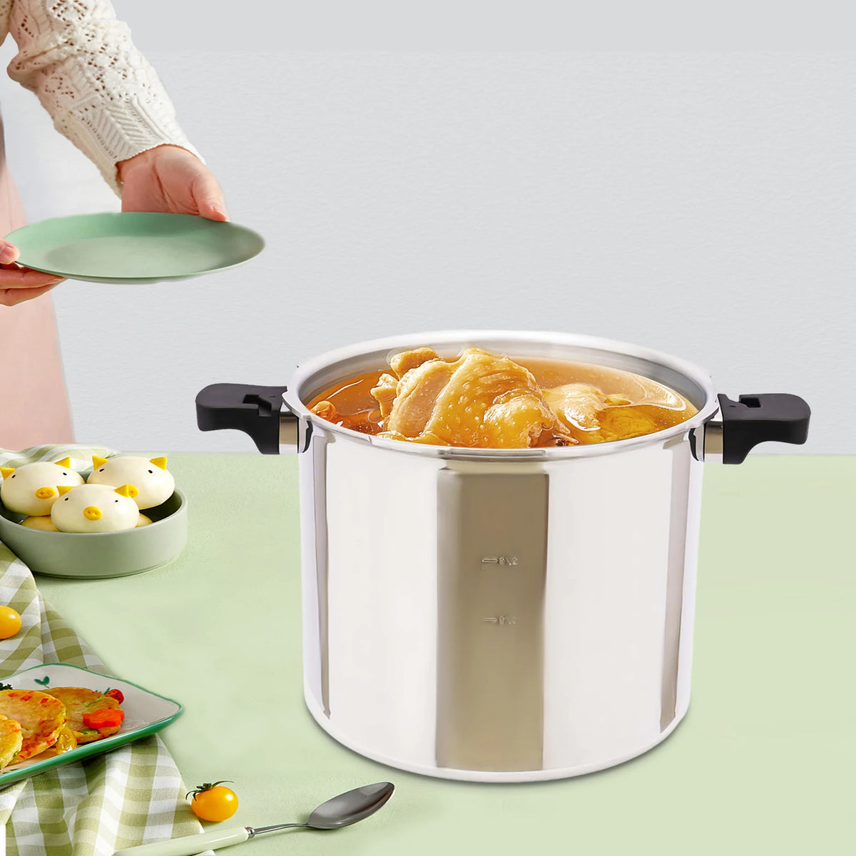 22l Large Capacities Pressure Cooker 90kpa Commercial Stainless