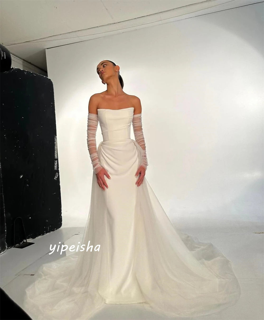 Customized Elegant Prom Available Strapless Ball Gown Party