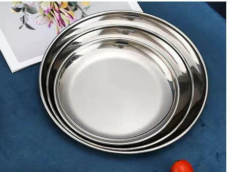Stainless Steel Metal Dining Disc Round Bone Spitting