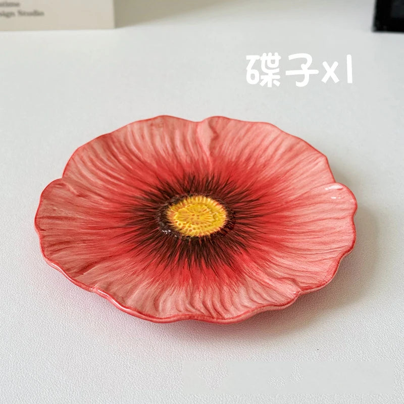 6-Inch Flower Small Dish Ceramic Small Dish Irregular