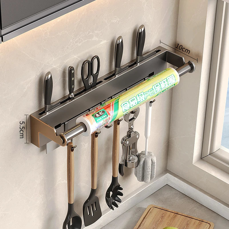 Stainless Steel Paper Towel Rack Wall Shelf Hook