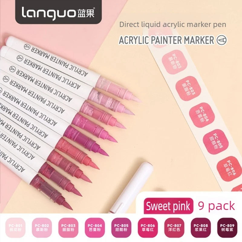 Languo 288/9 Colors Direct Liquid Acrylic Marker Soft
