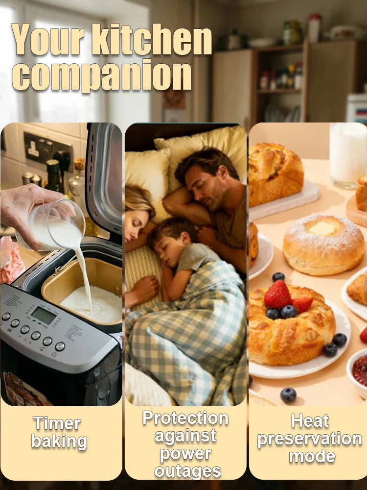 5kg Automatic Bread Machine 850w Programmable Bread Maker