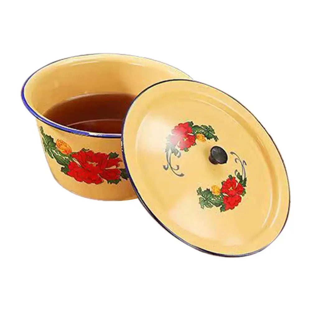 Bowl Enamel Bowls Enamelware Basin Soup Salad Serving