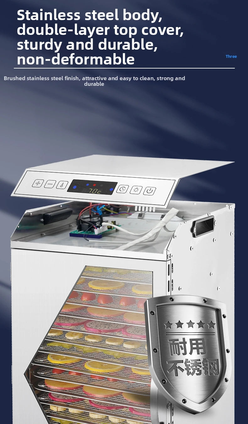 18-Tier Commercial Food Dehydrator Heavy-Duty Dryer Meat Fruits