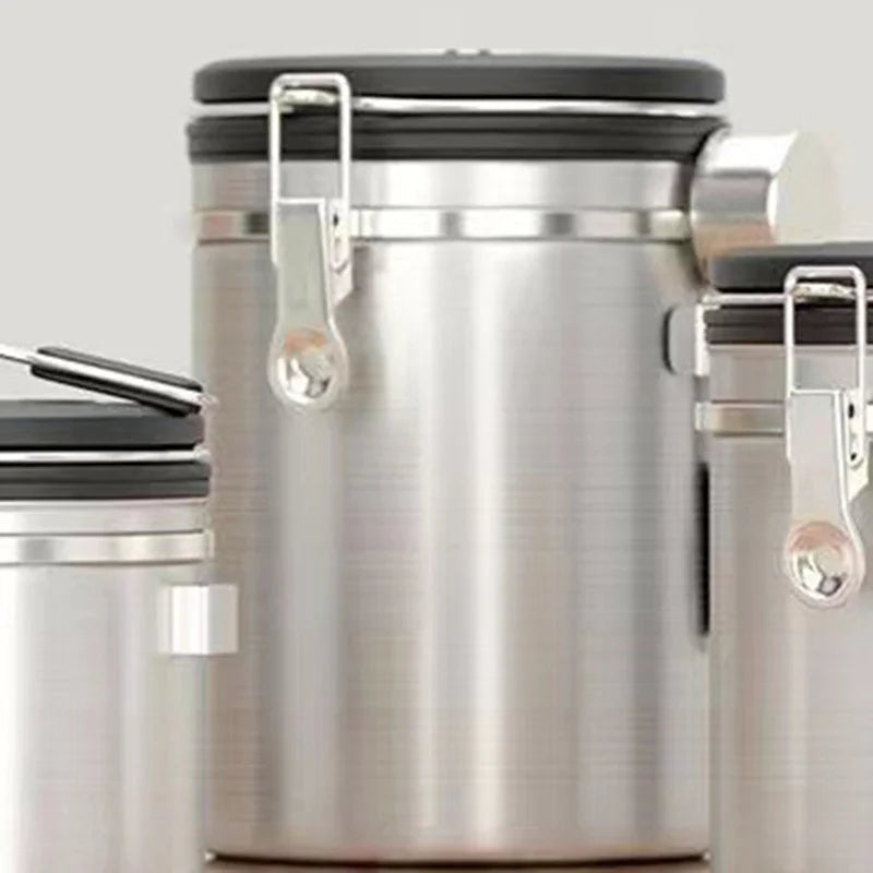 Large Capacity Coffee Beans Vacuum Storage Container Stainless