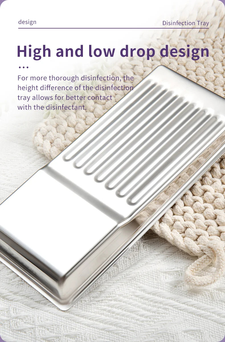 Stainless Steel Disinfection Dish Cosmetic Storage Tray Nail