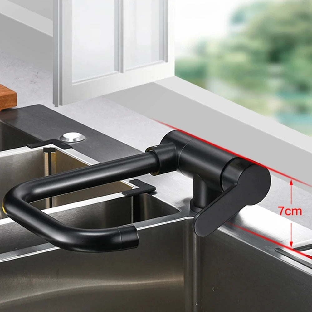 Window Front Faucet 360 Foldable Mixer Tap Spray