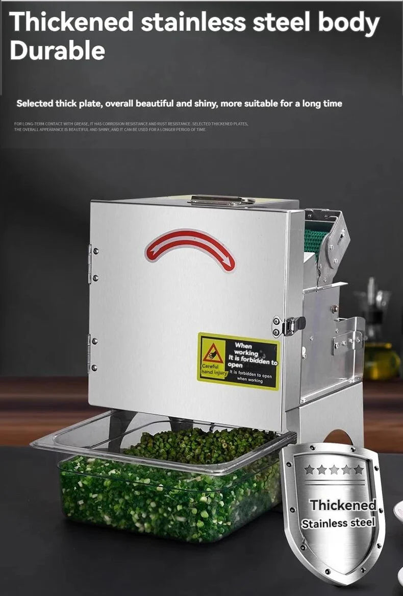 700rpm Commercial Electric Scallion Chopper 150kg/H Vegetable