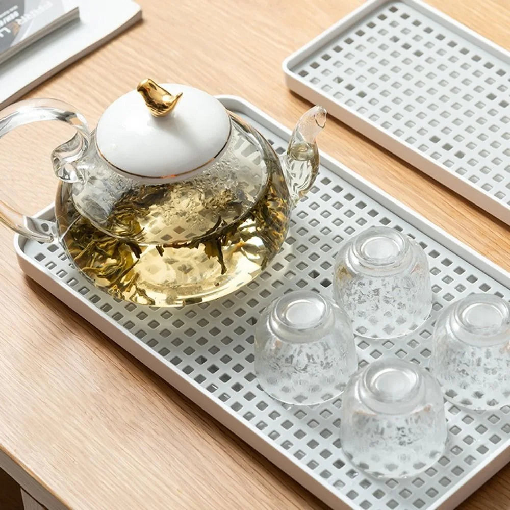 Fruit Dryer Tray Rectangle Tableware Dish Racks Plastic