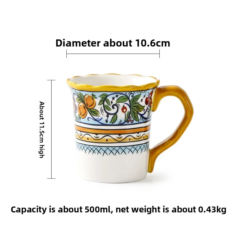 Hand Painted Ceramic Plate Creative Irregular Steak Dish