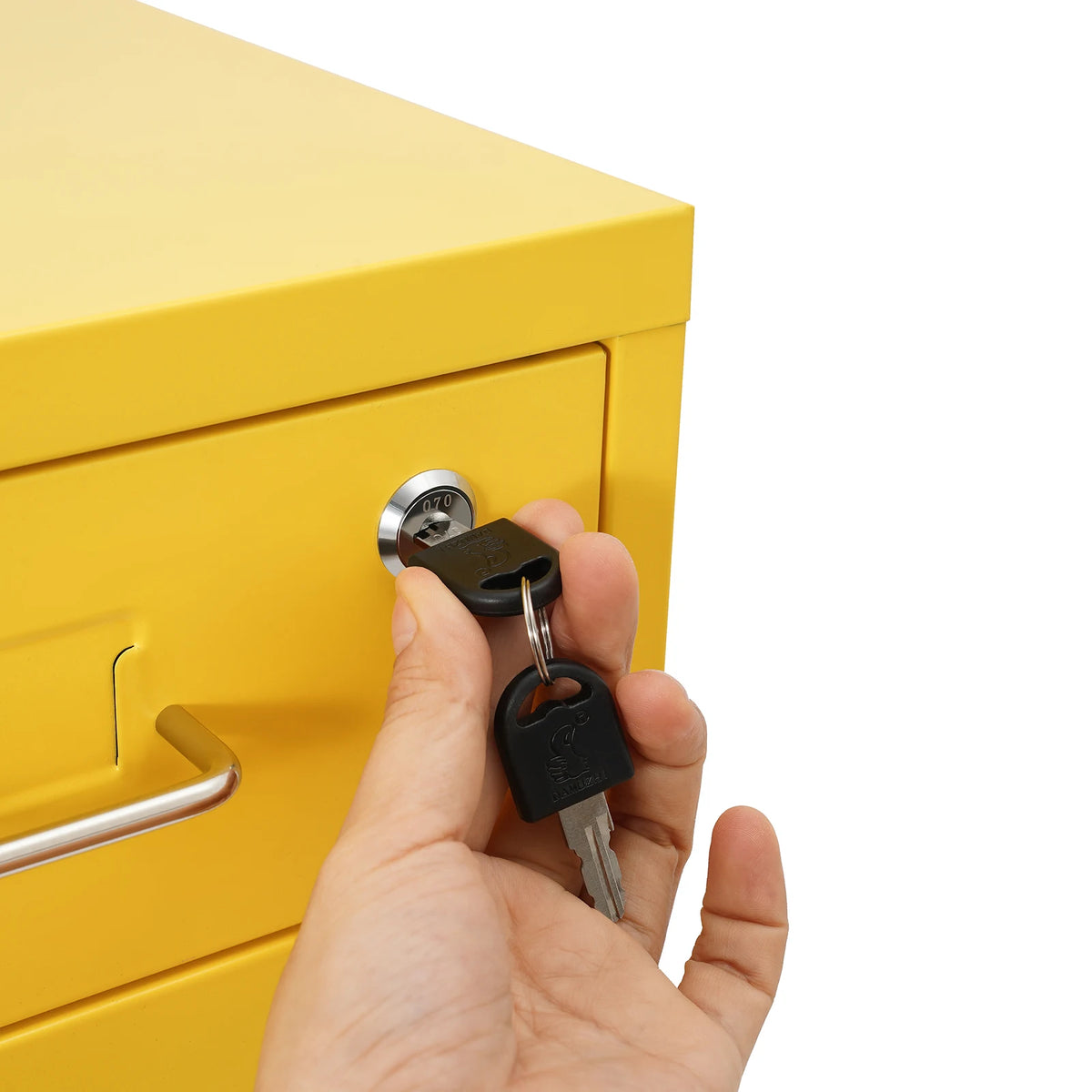 Lockable Rolling Metal File Cabinet 6-Drawer Office Document
