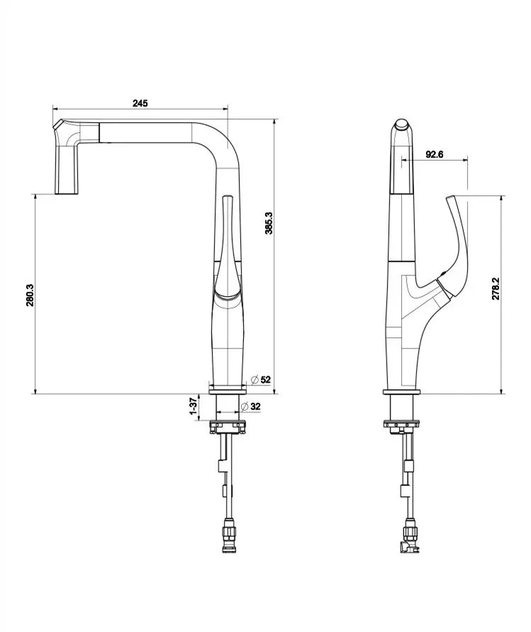 Faucet Pull Out Water Filter Tap Brass Crane