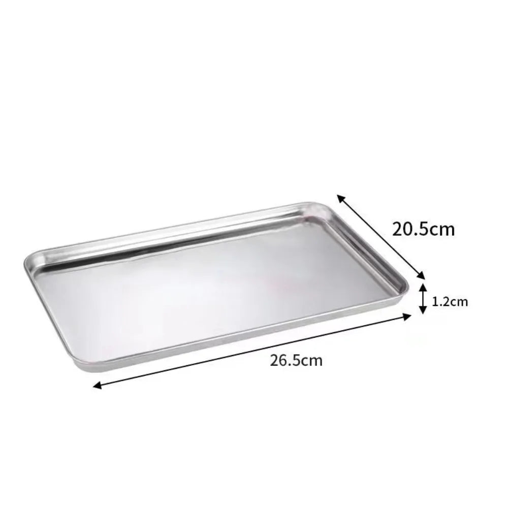 Food Grade Stainless Steel Tray Rust Resistant Rectangular