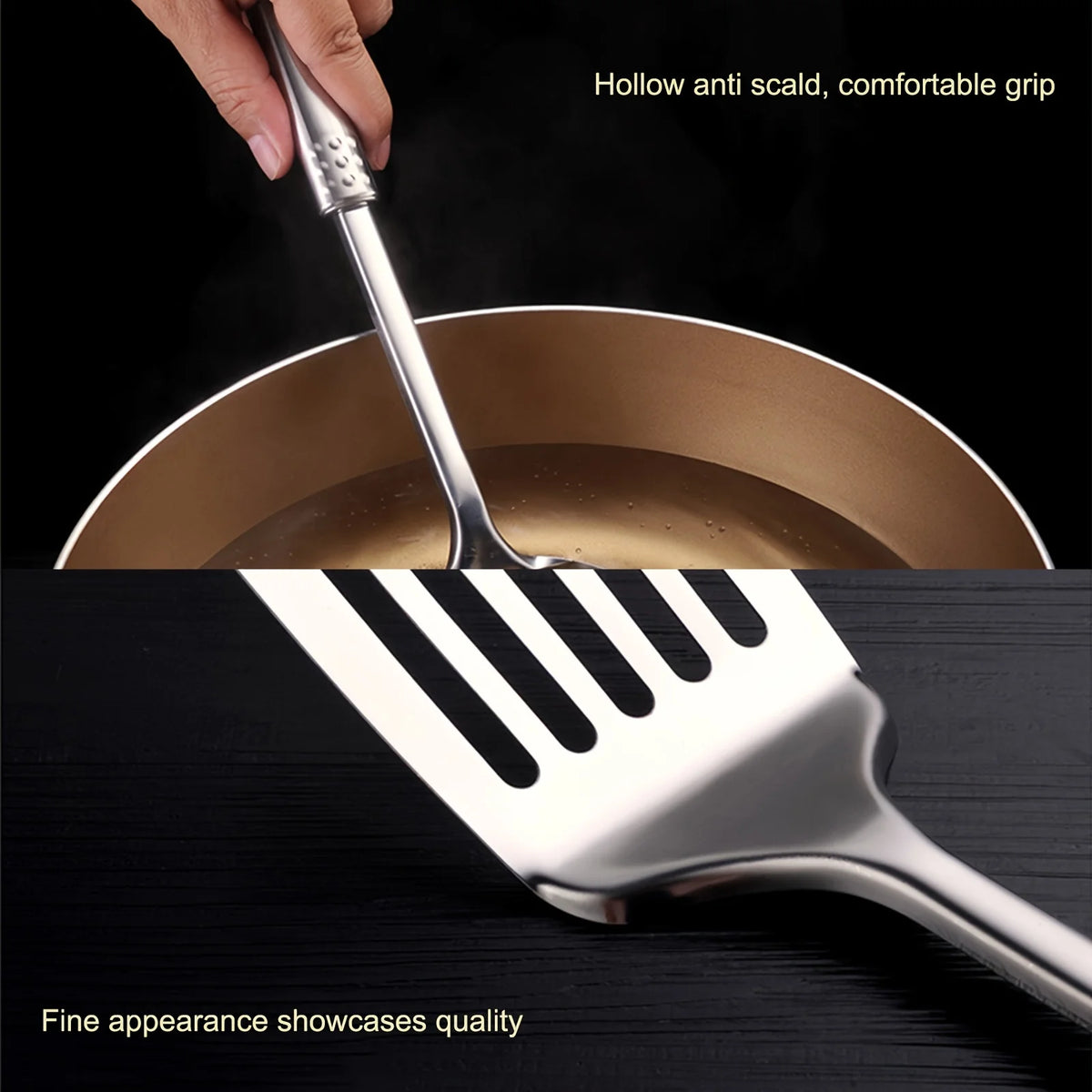 1pc Stainless Steel Utensils Cooking Shovels Frying Shovels