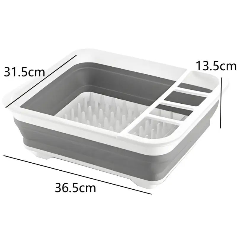 Collapsible Dish Drying Rack Foldable Dinnerware Drainer