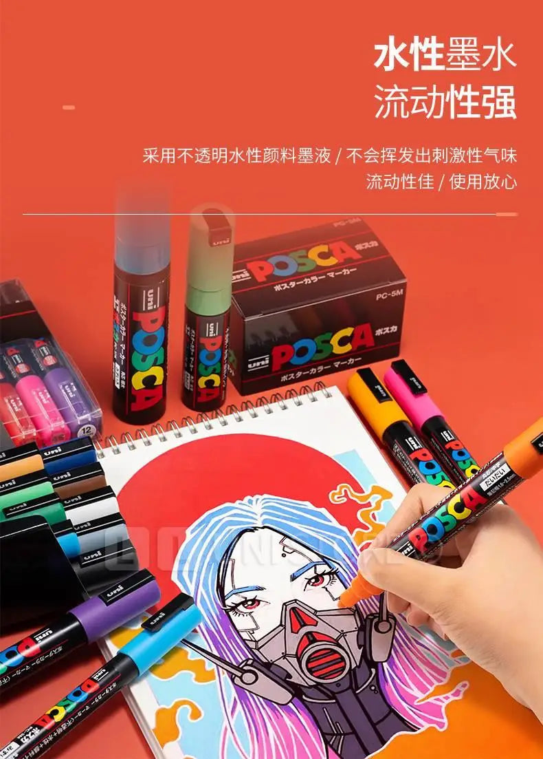 Uni Posca Full Marker Pen Storage Bag Pc-1m