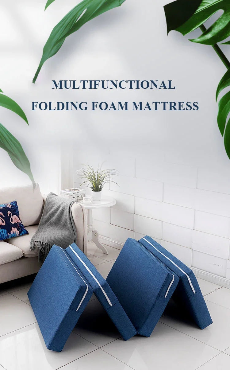 3-In-1 Foldable Mattress - Sponge Pad Yoga/Napping/Floor Sitting