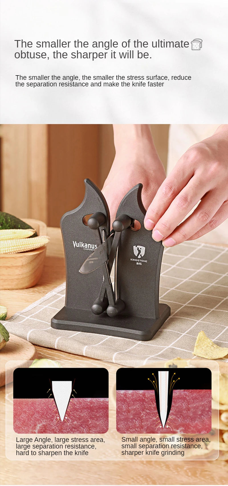 Knife Sharpener Sharpening Easy Safe Sharpening Chef Knife