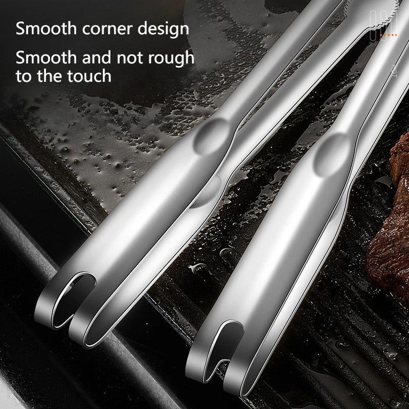 Grill Tongs Stainless Steel Food Clip Bbq Steak