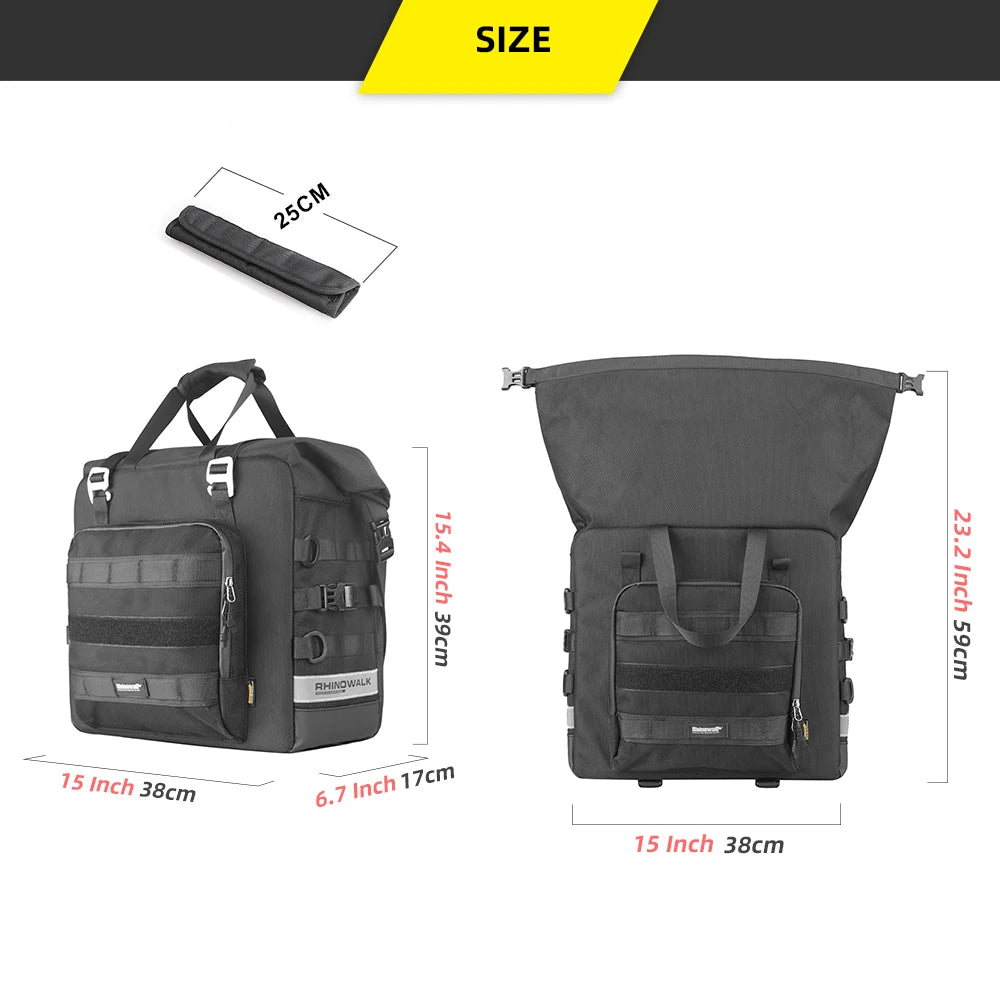 Rhinowalk Motorcycle Side Bag Quick Release 3d Cube