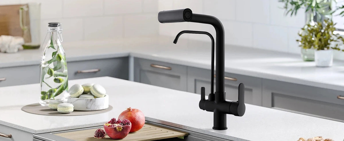 Way Pure Water Filter Faucets Black Pull Out