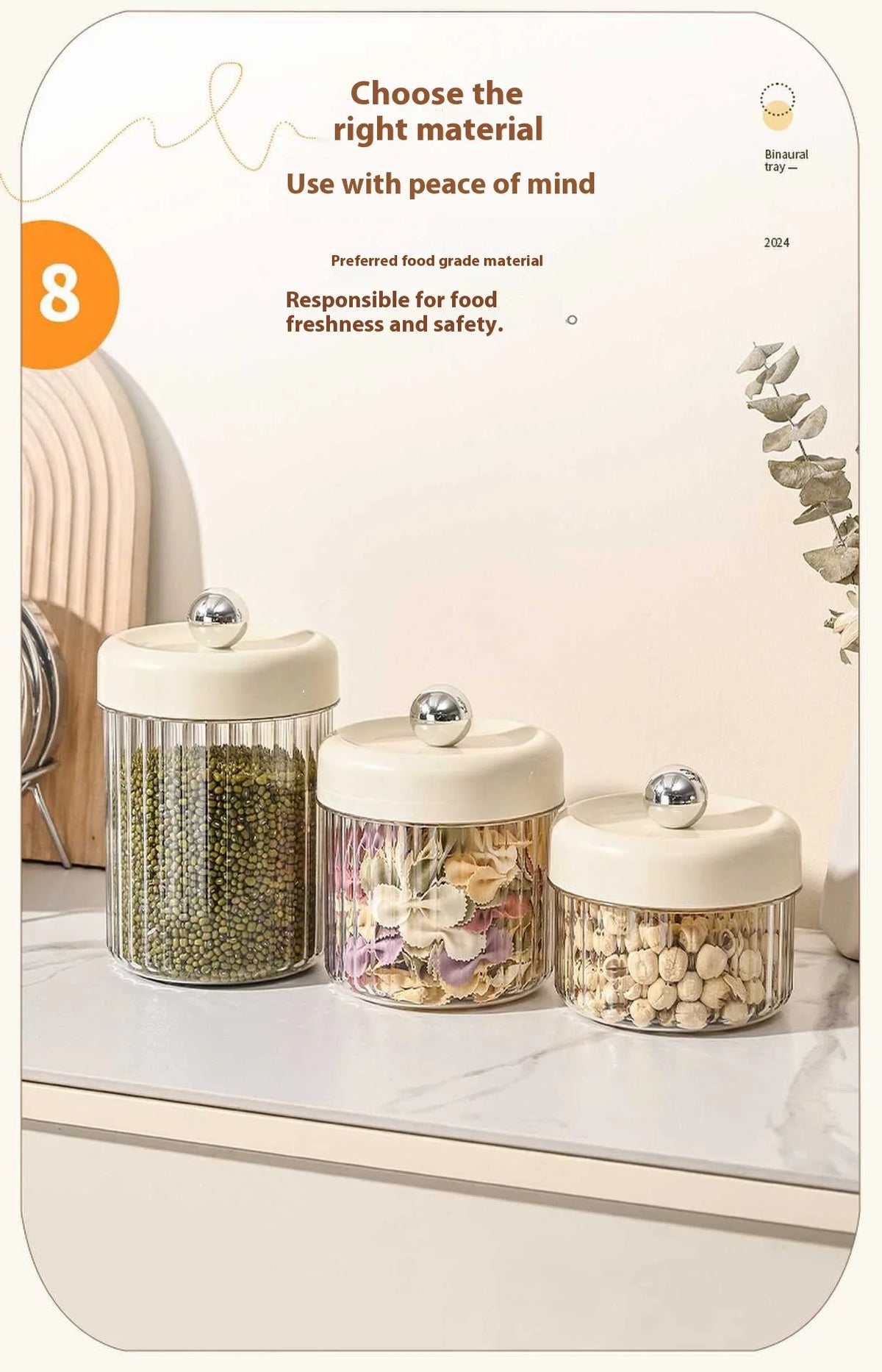Airtight Food Storage Containers - Bpa-Free Canisters Grains/Dry