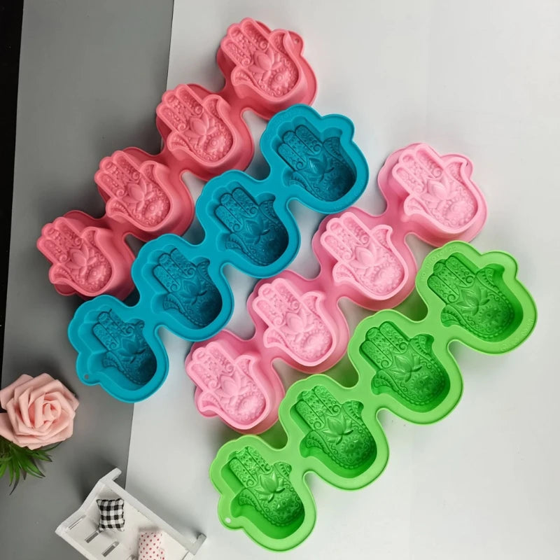 Lotus Hamsa Hand Epoxy Resin Silicone Mold Hand