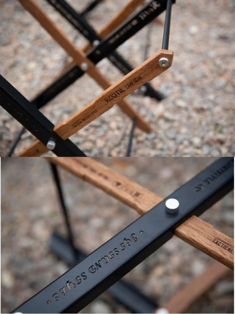 Lightweight Outdoor Camping Storage Shelf Folding Rack Double