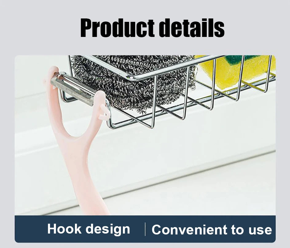 Sink Drain Rack Sponge Storage Flexible Faucet Holder
