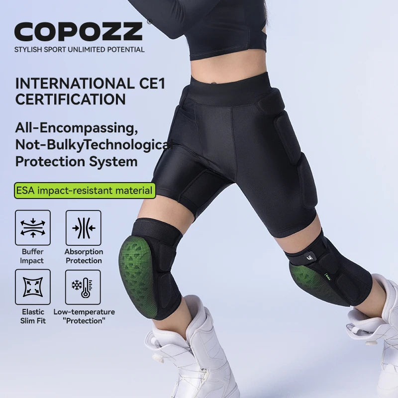Copozz Ski Knee Hip Pads Women Men Esa