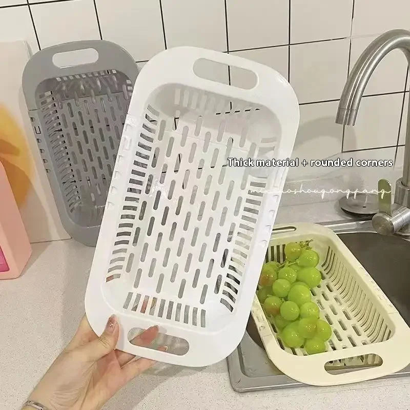 Organizer Soap Sponge Holder Sink Rack Telescopic Drain