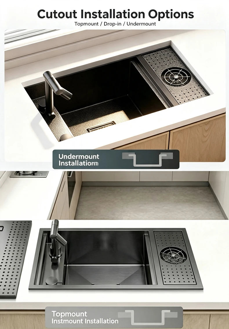 Cup Washer Hidden Bar Sinks Lid Multifunctionalstainless Steel