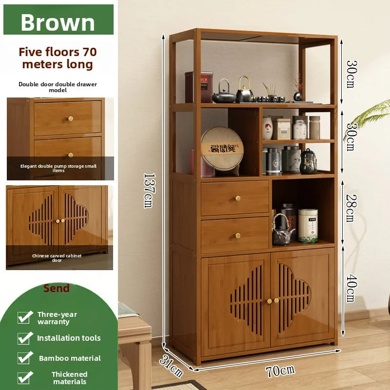 Tea Cabinet Locker Living Room Tea Table Against