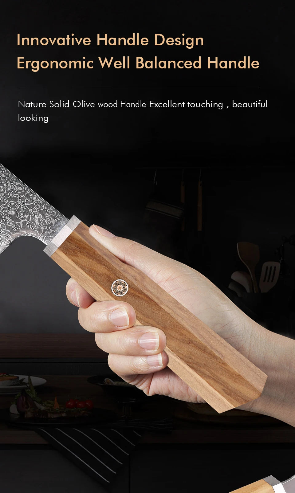 Bread Knife Hand Forged Damascus Steel Japanese Chef