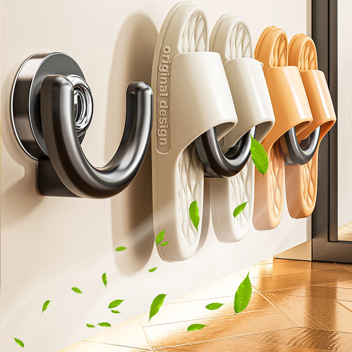 Slippers Rack No Punching Bathroom Simple Slipper Hook
