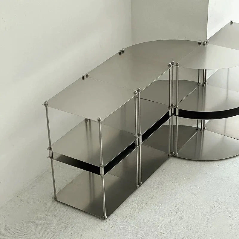 Bauhaus Stainless Steel Metal Modular Storage Rack Floor
