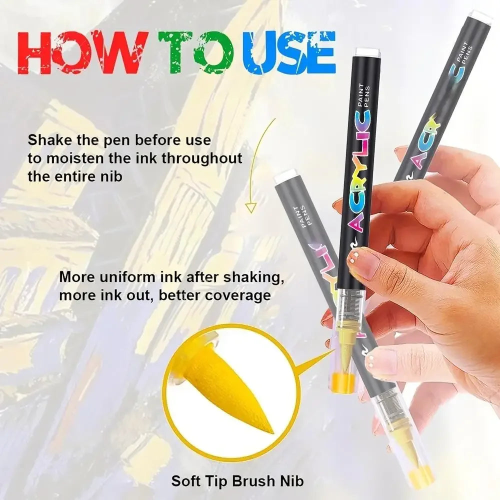 12-418 Colors Brand Upgrade Soft Brush Tip Acrylic