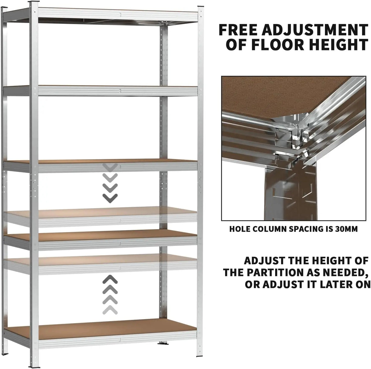 Vickyhome Heavyduty 5-Tier Adjustable Metal Shelving Unit 875kg