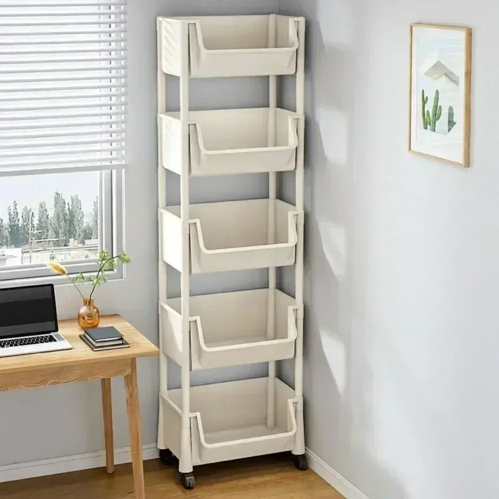 Organizer Storage Rack Mobile Snack Toy Trolley Desk