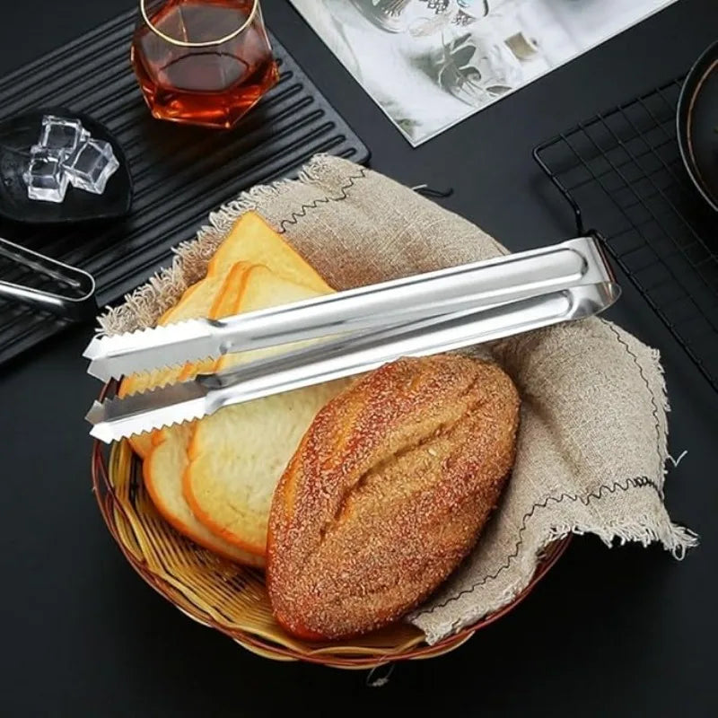 Barbecue Clip Stainless Steel Bbq Tongs Salad Food