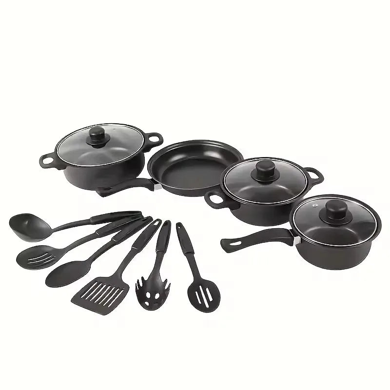 13-Piece Featuring Nonstick Induction Pots Frying Pan Cooking