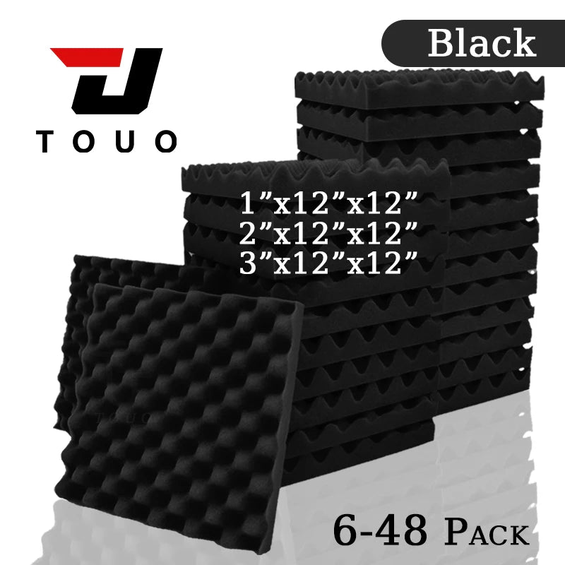 Touo Acoustic Foam 6/12/24/48pc Acoustic Sponge Sound Insulation