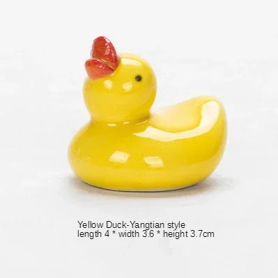 1-5pcs Funny Duck Ceramic Crafts Chopstick Shelf Resturant
