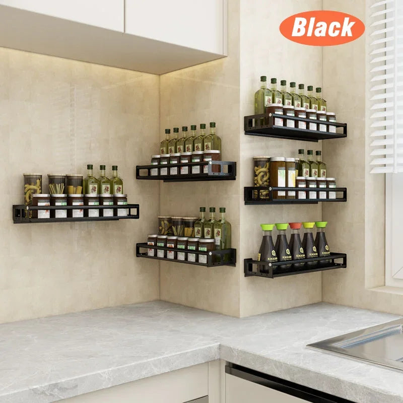 Multi-Purpose Organizer Wall Mount Spice Rack Shelf Bracket
