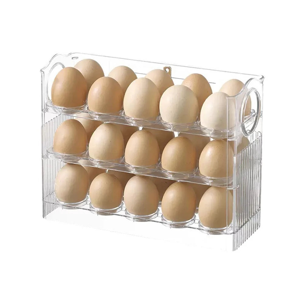 Three-Layer Flippable Egg Holder 30 Eggs Egg Storage