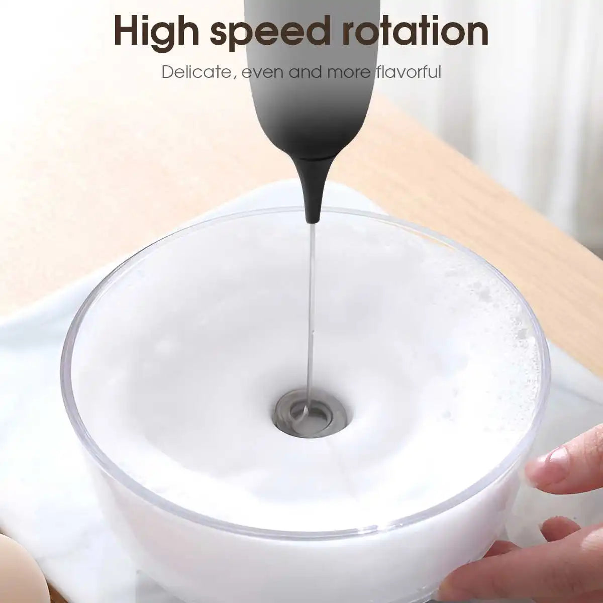 Electric Milk Frother Handheld Automatic Foam Maker Coffee